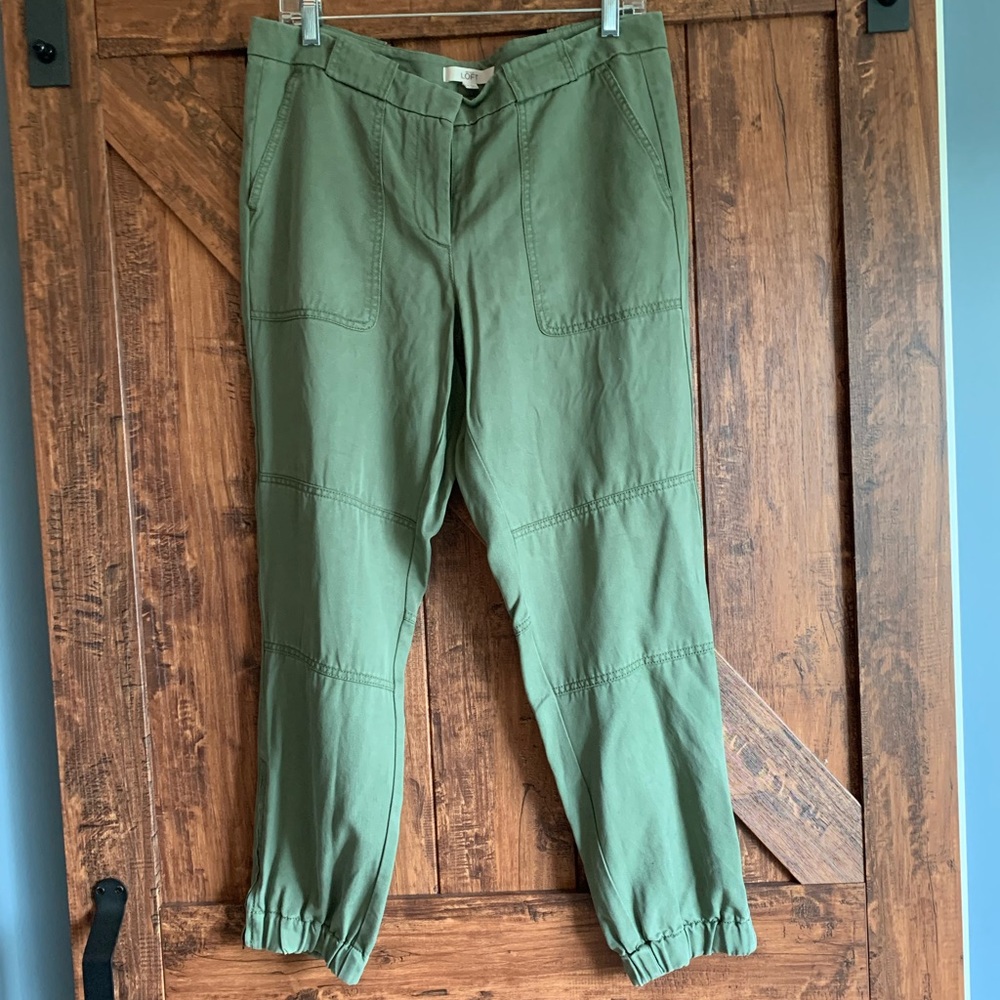 Loft olive green joggers